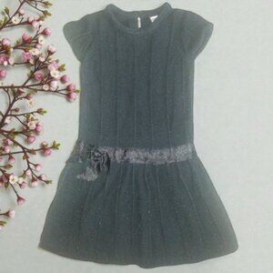 CHEROKEE Sparkly Black Short Sleeved Knit Dress Girls Size 2T